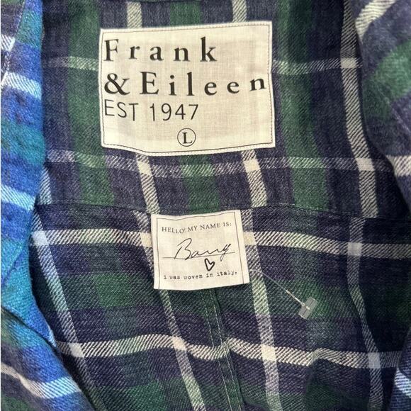 Frank & Eileen Barry Check Tailored Fit Cotton Button-Up Shirt Size Large - Picture 7 of 9